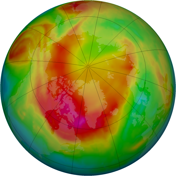 Arctic ozone map for 10 February 2015